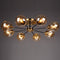 Copper and Glass Chandelier with Dimmable Lighting, 3–10 Lights