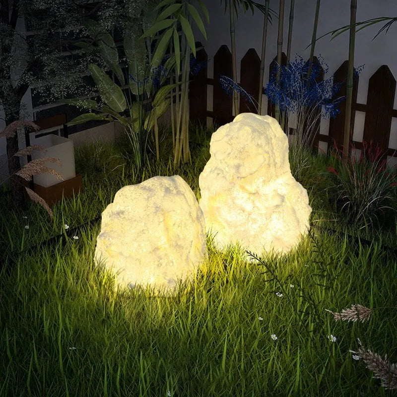 Delorien - Lampada da esterno scultorea in pietra