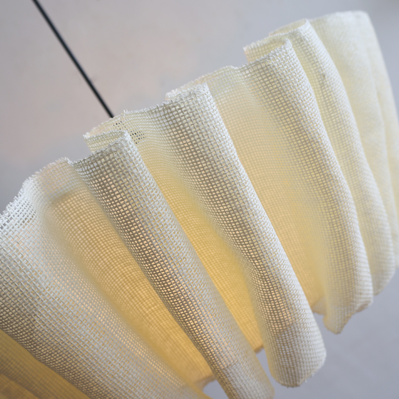 Nordic Fabric Chandelier Drum Ceiling Lamp Handmade Minimalist - Image 5