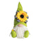 Figura de gnomo artesanal, decoración de girasol