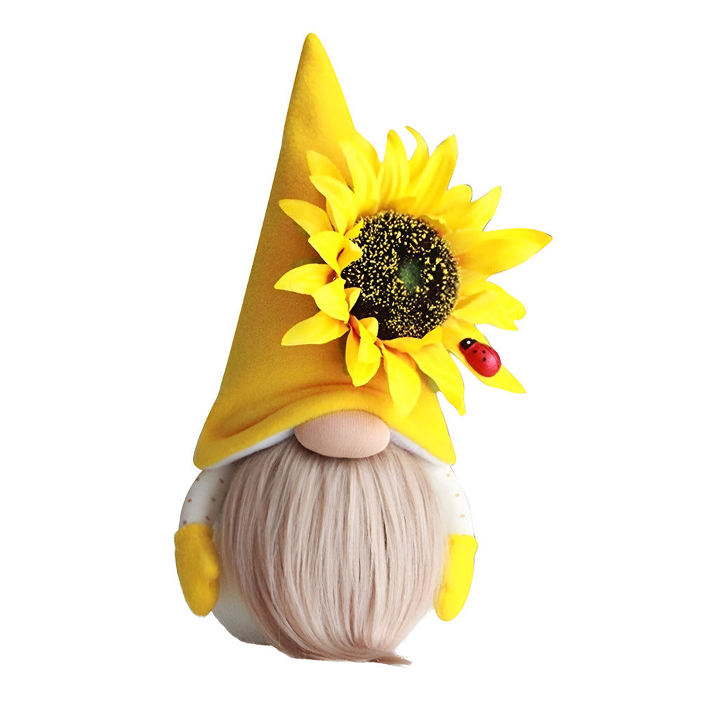 Handmade Gnome Figure Sunflower Decoration - Image 6