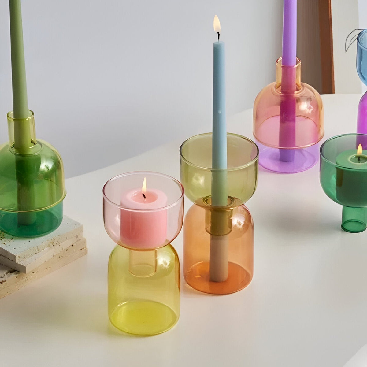 Cylinder Ceramic Candle Holder Minimalist - Image 5