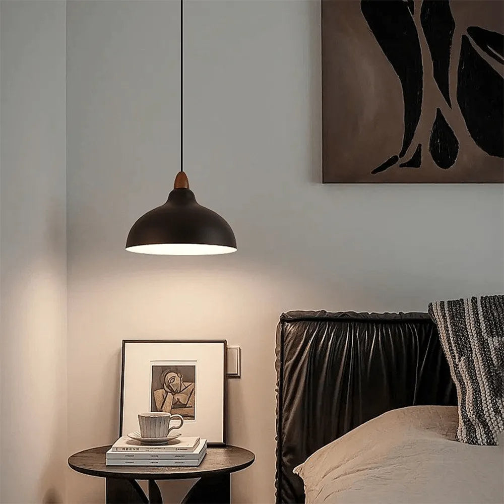Scandinavian Wood Pendant Lamp Minimalist Hanging Ceiling Light - Image 6