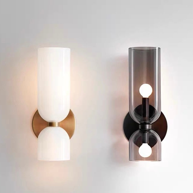 Conyxa - Lampada da parete doppio vetro per soggiorno