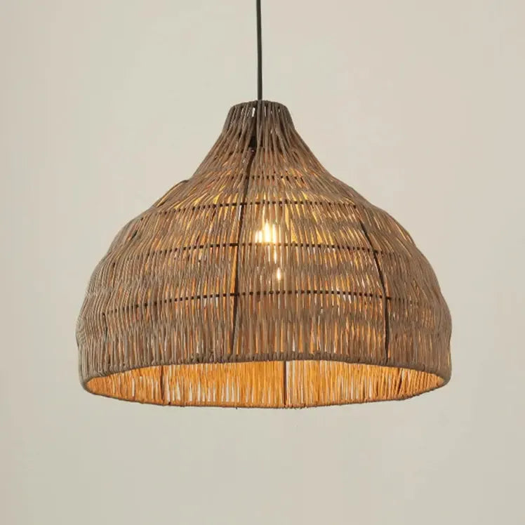Noryu - Lampada a sospensione giapponese in legno intrecciato fatta a mano