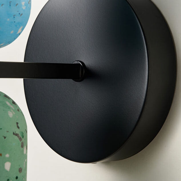 Ednora – Applique murale Wabi Sabi en ciment cylindrique 2 lumières