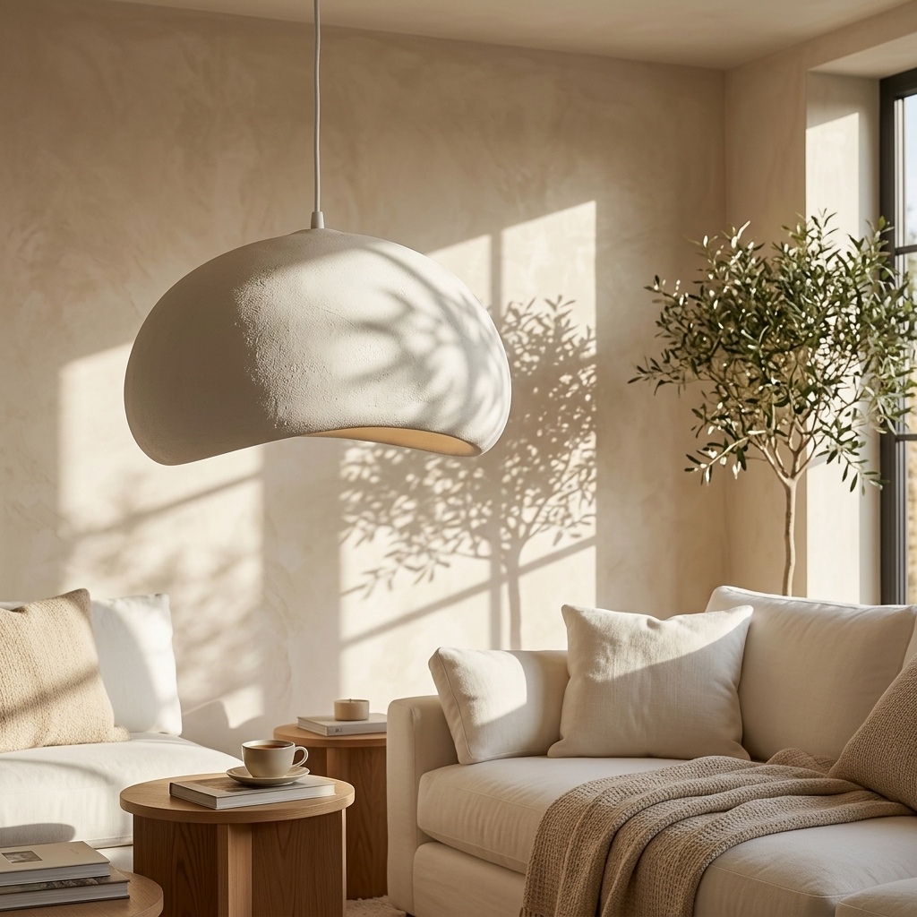 Wabi Sabi Japanese Pendant Light Minimalist Natural Ceiling Lamp - Image 6