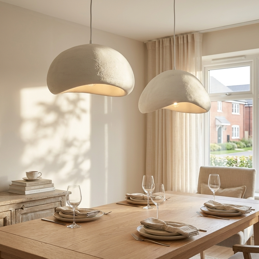 Wabi Sabi Japanese Pendant Light Minimalist Natural Ceiling Lamp - Image 8