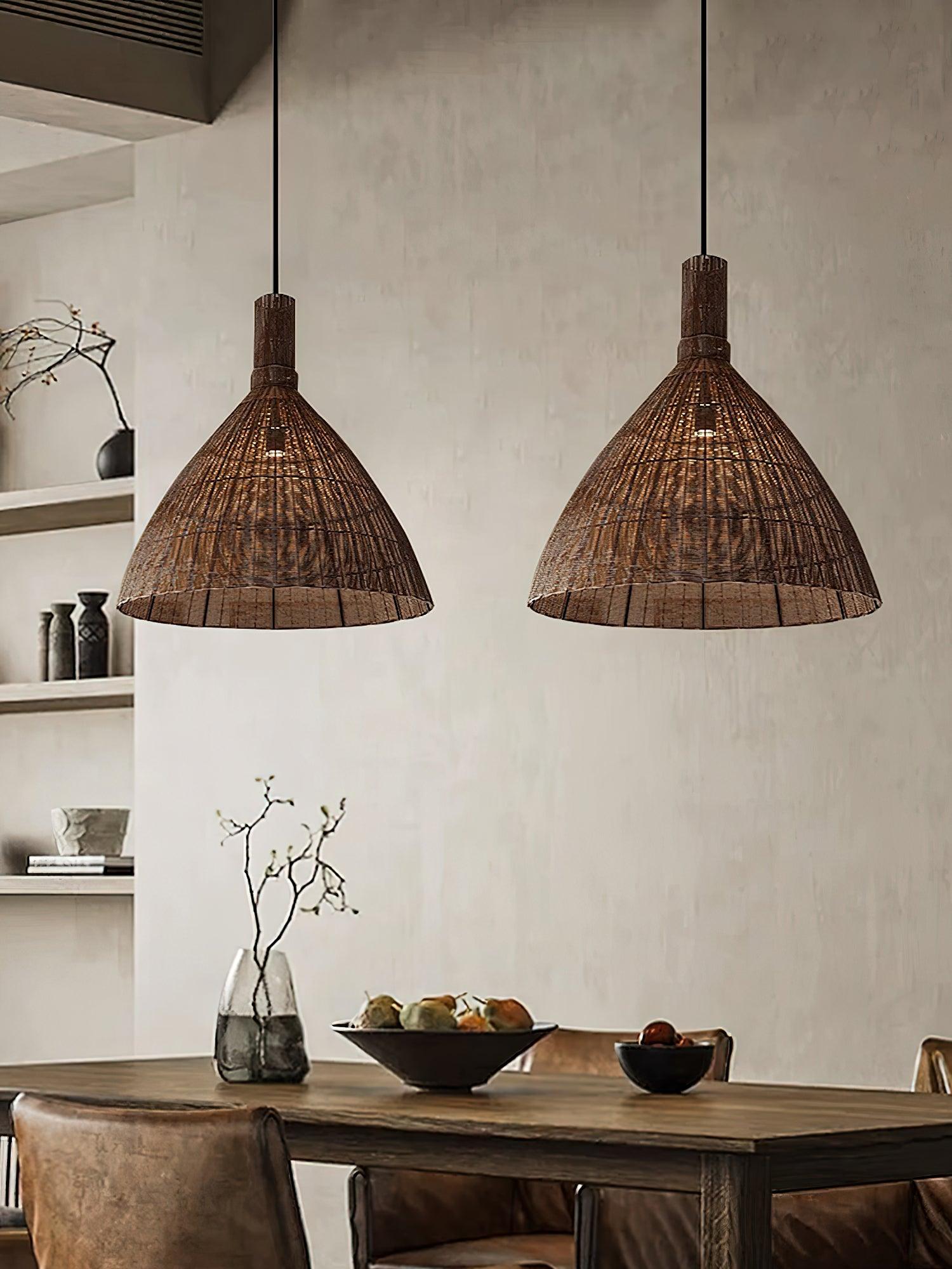 Nythera – Suspension artistique en rotin naturel