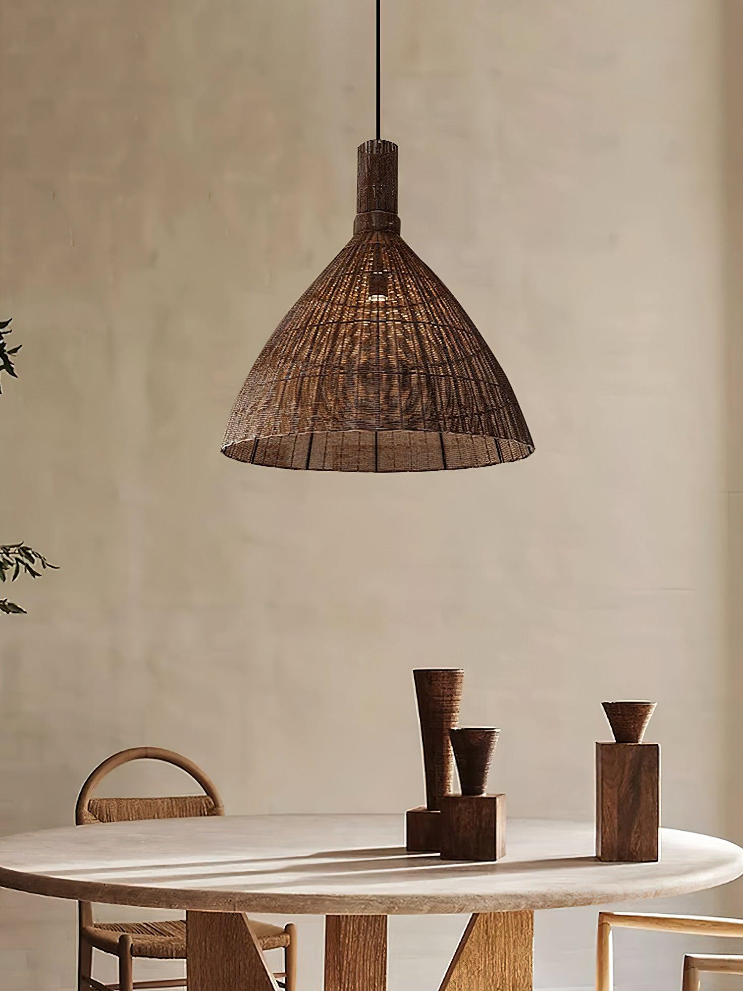 Nythera – Suspension artistique en rotin naturel
