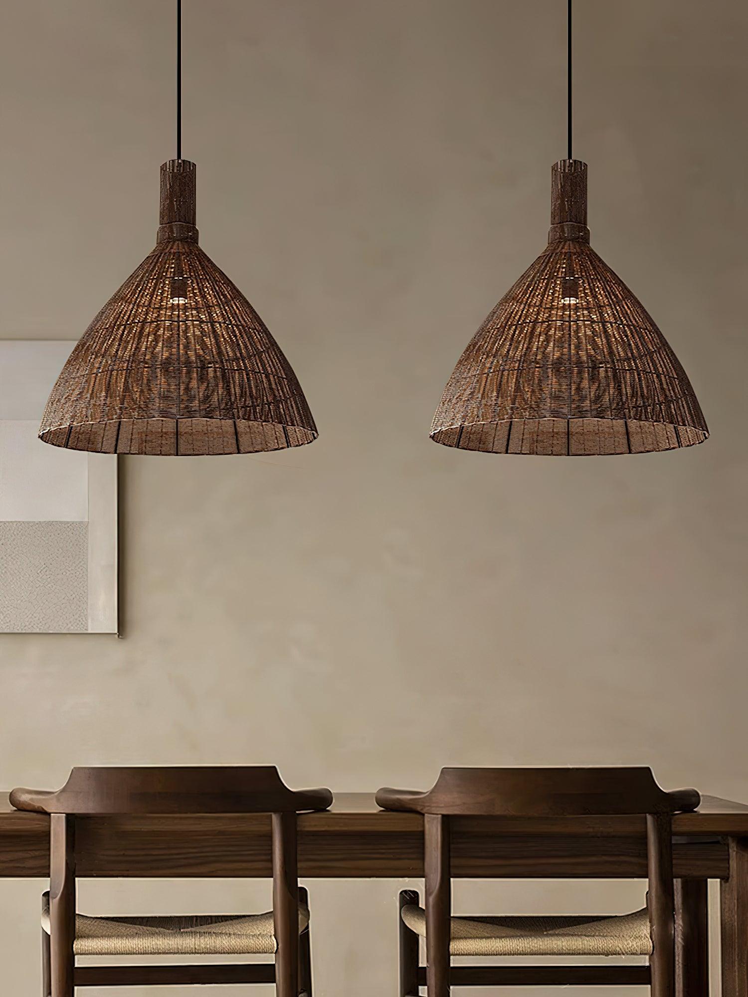 Nythera – Suspension artistique en rotin naturel