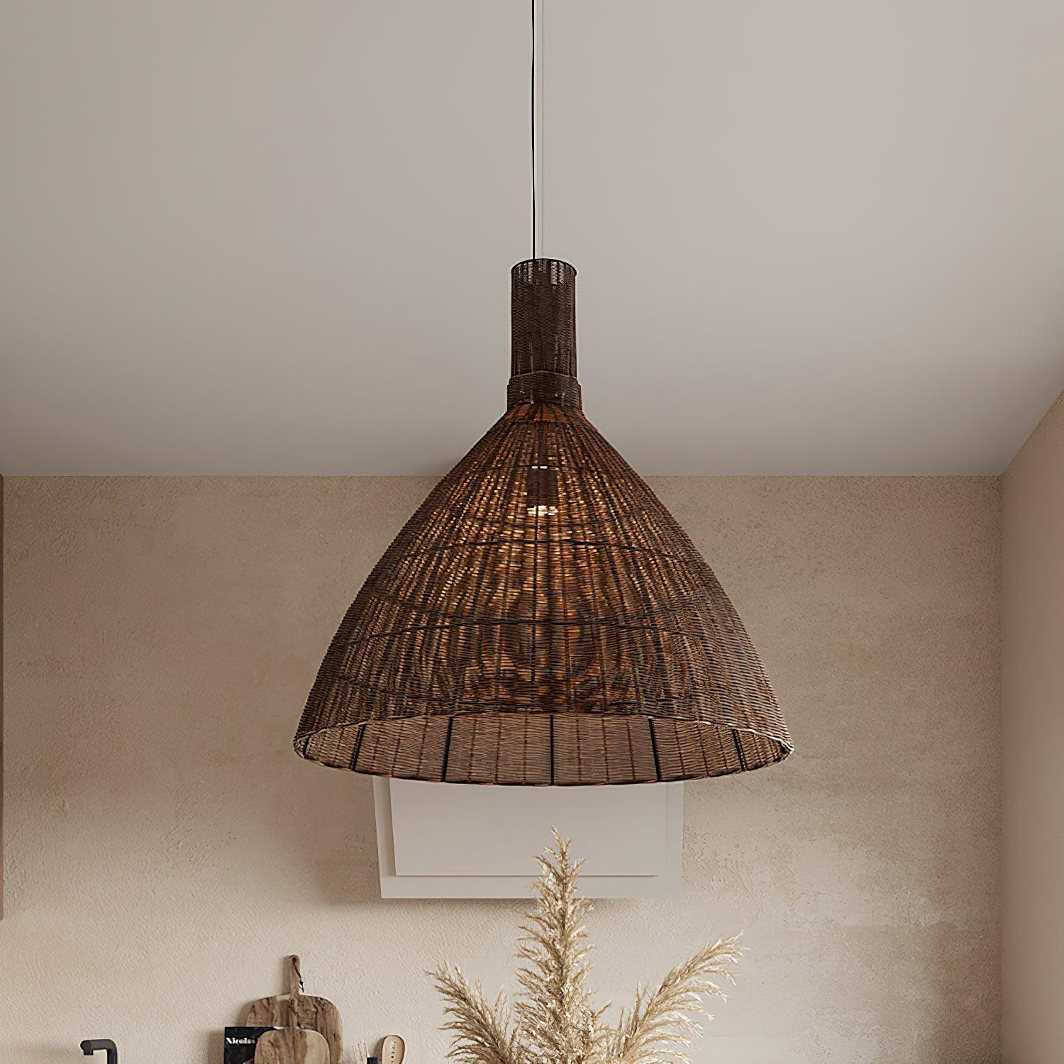 Nythera – Suspension artistique en rotin naturel