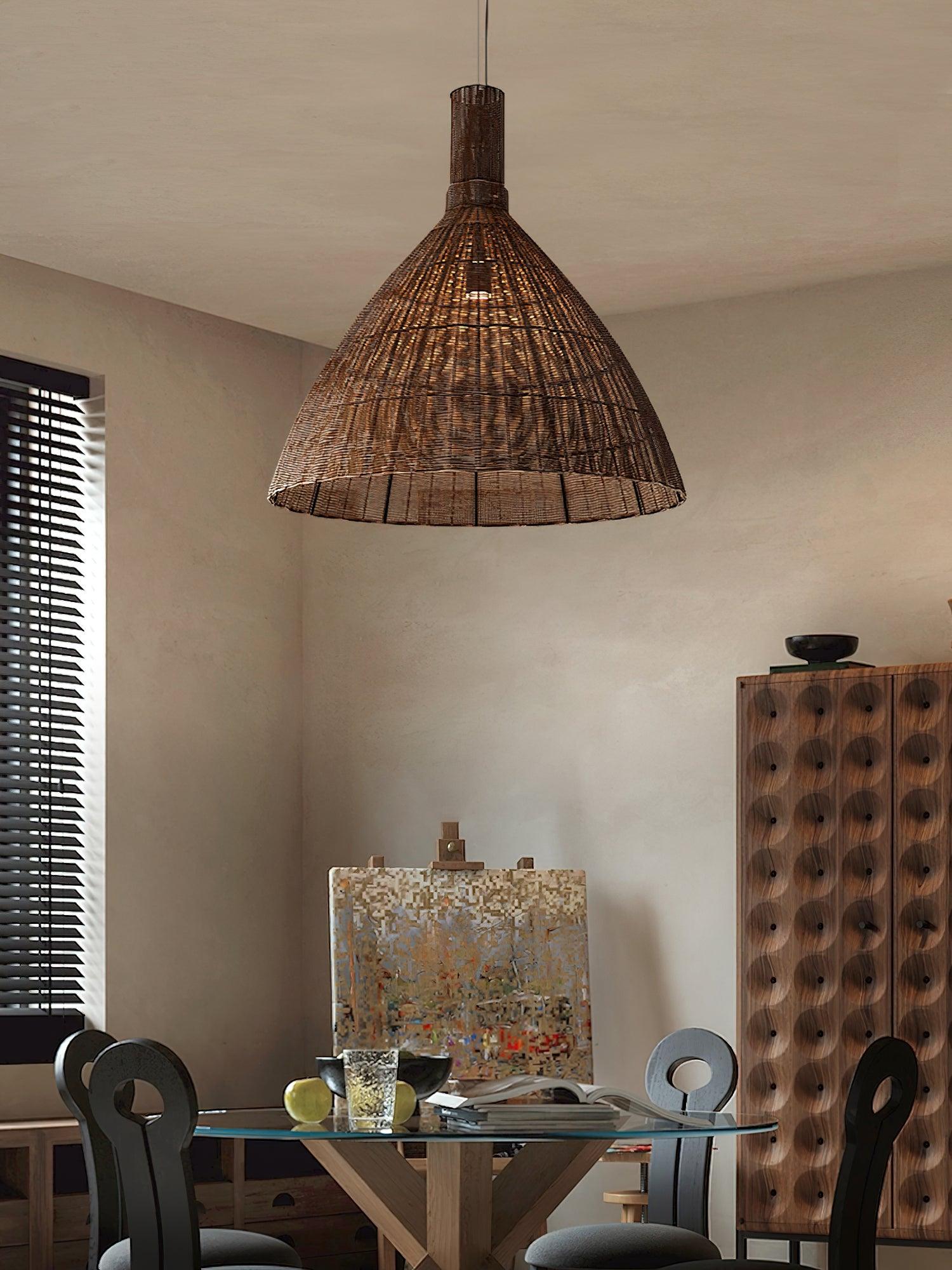 Nythera – Suspension artistique en rotin naturel