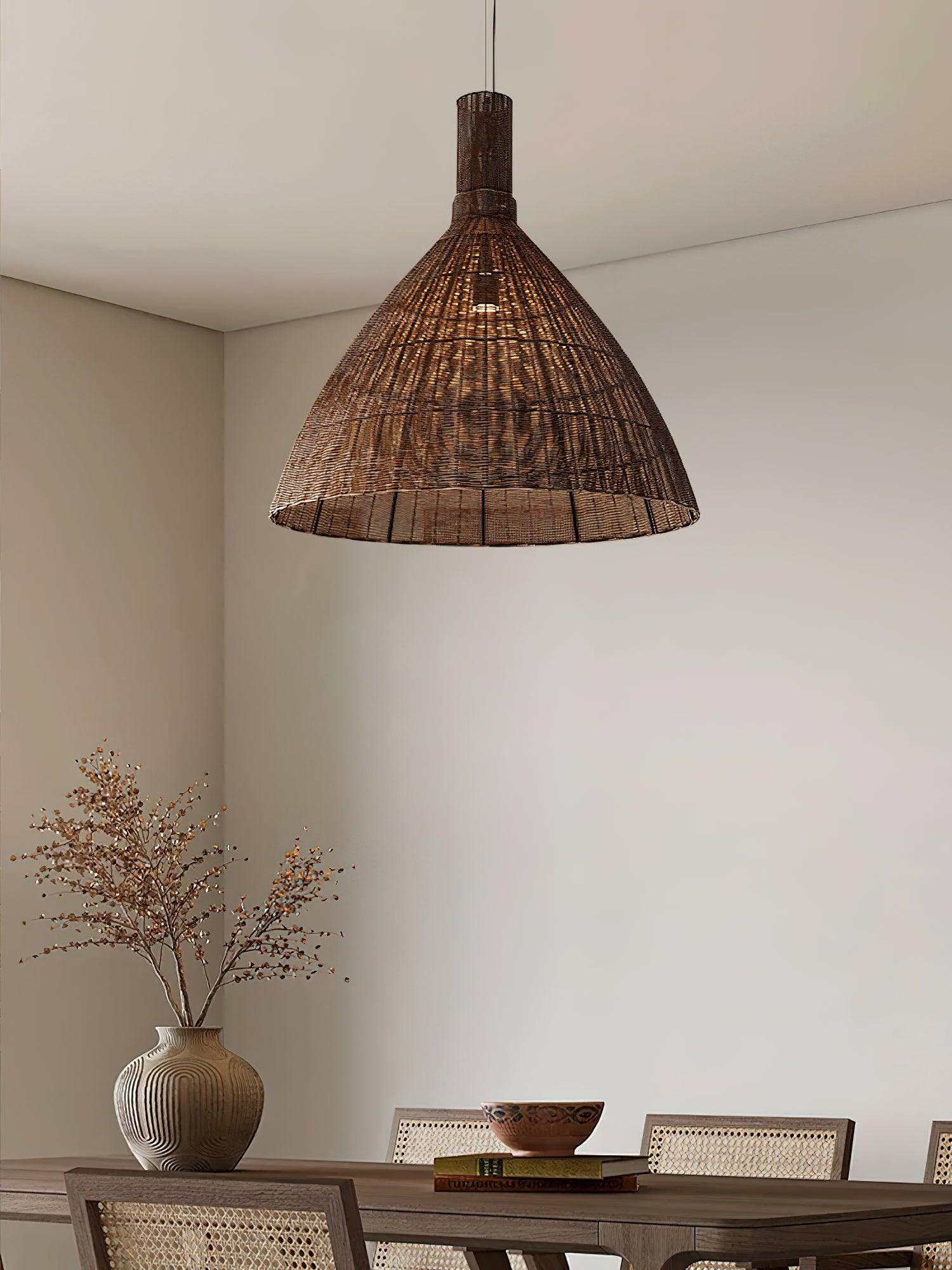 Nythera – Suspension artistique en rotin naturel