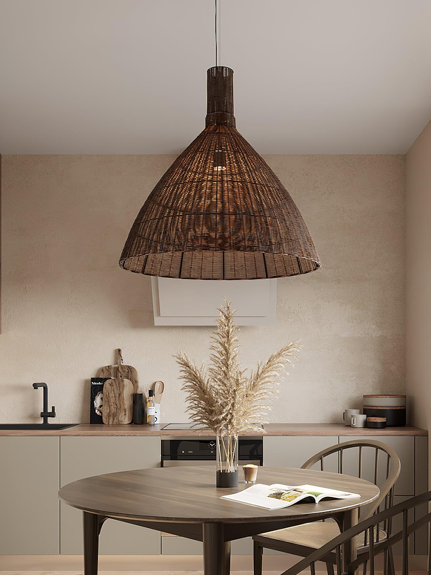 Nythera – Suspension artistique en rotin naturel
