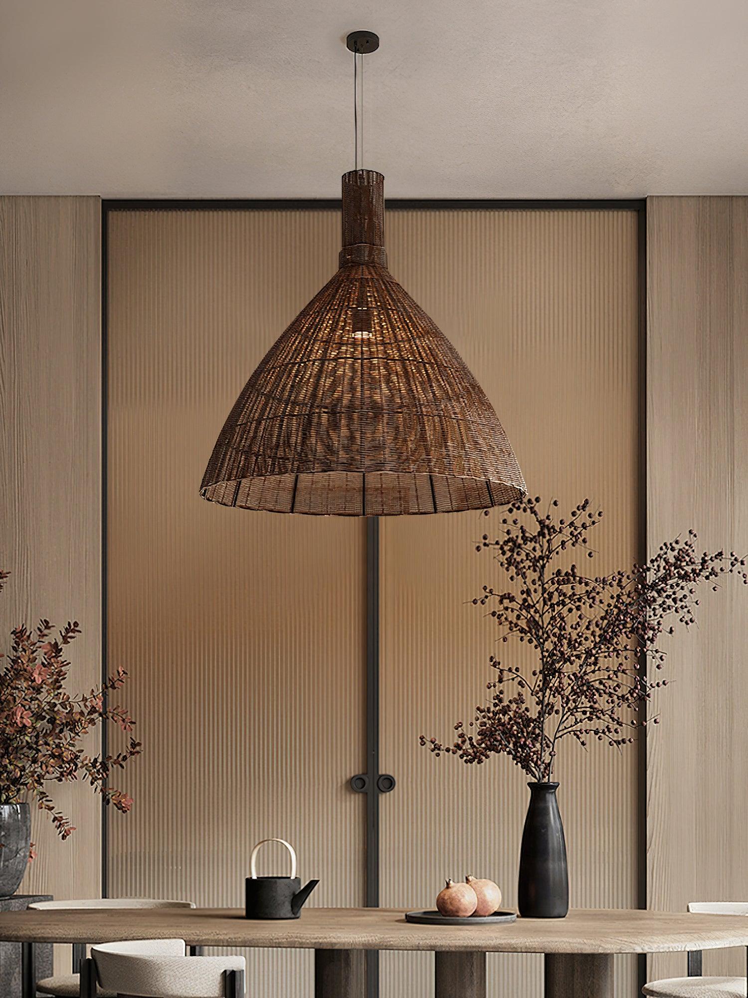 Nythera – Suspension artistique en rotin naturel