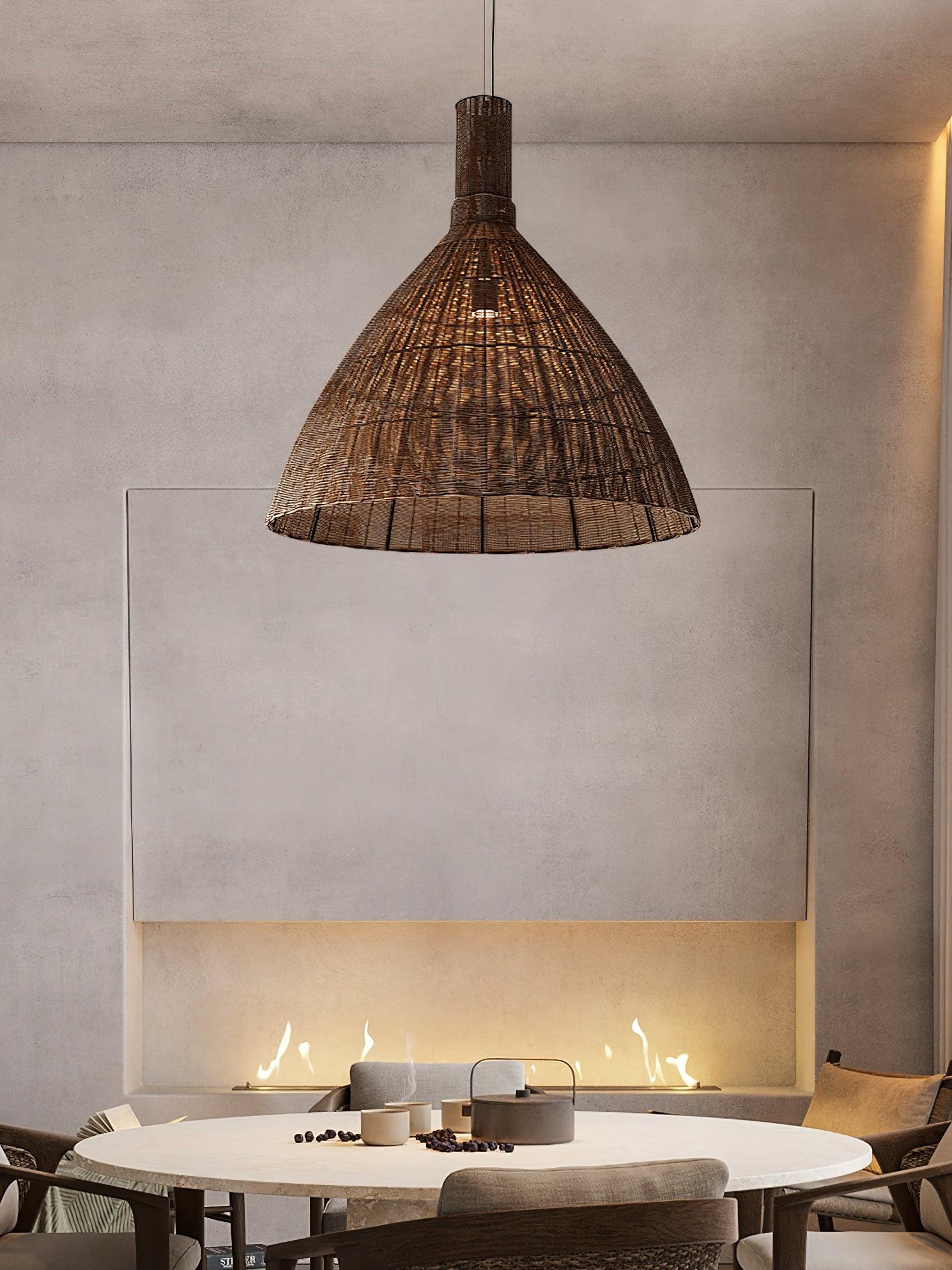 Nythera – Suspension artistique en rotin naturel