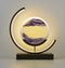 Lampe ronde LED de décoration avec sable en mouvement, rechargeable et à intensité réglable
