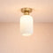 Aureline – Plafonnier LED verre plissé finition or