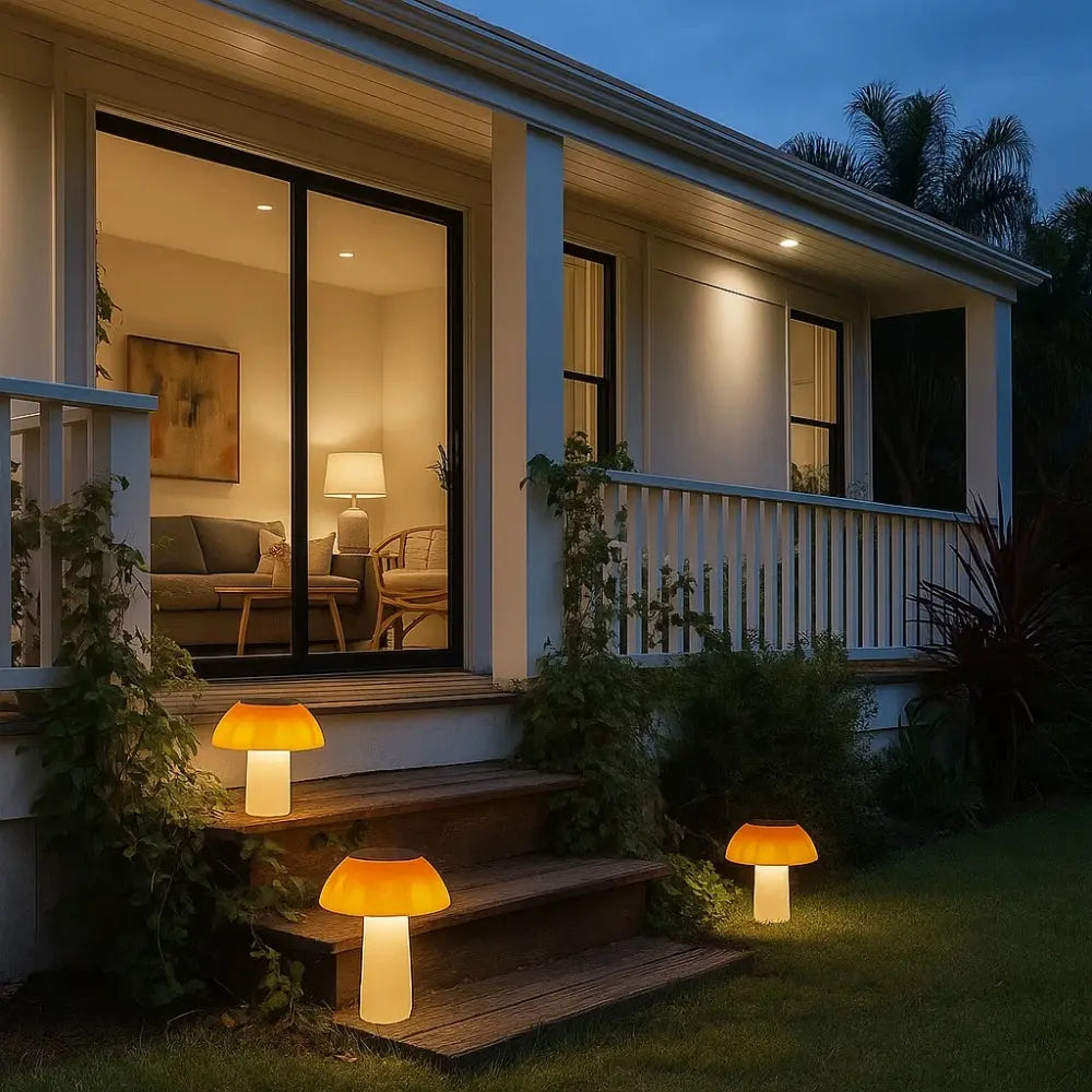 Mycelion – Lampe de jardin solaire champignon