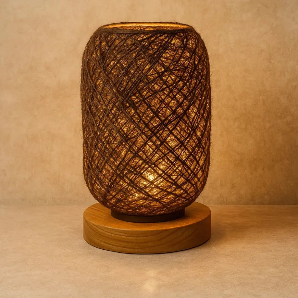 Rotelya - Lampe de chevet en rotin