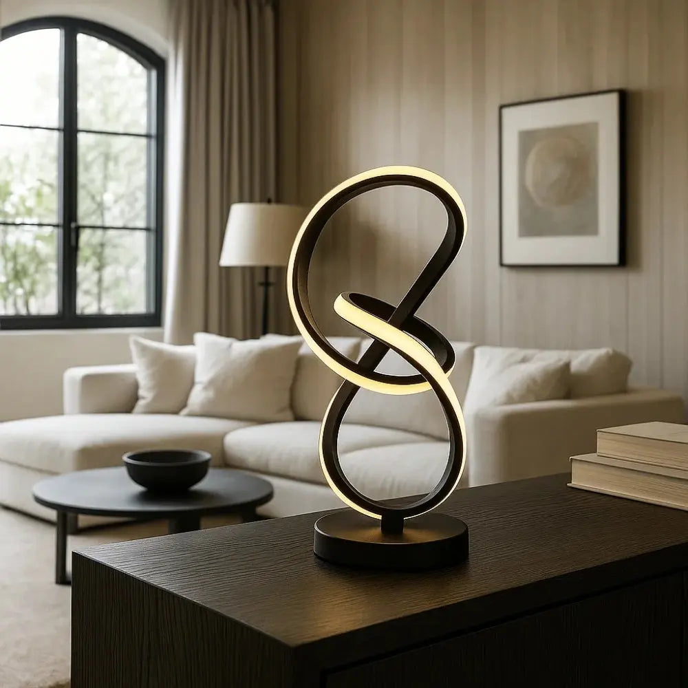 Enlacia - Lampe de table LED sculpturale en boucle