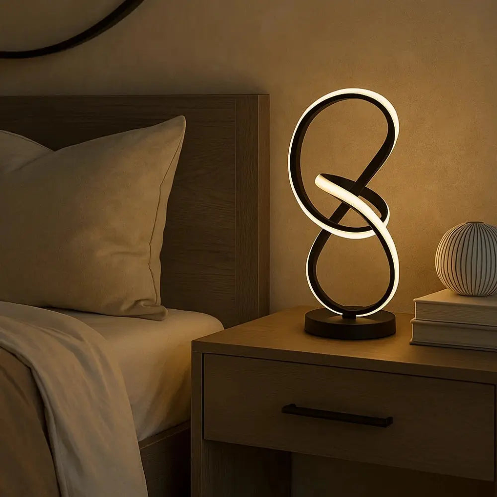 Enlacia - Lampe de table LED sculpturale en boucle