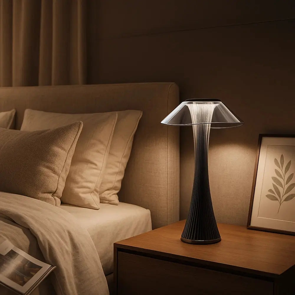 Auralise - Lampada da tavolo a LED con cristalli e luce wireless