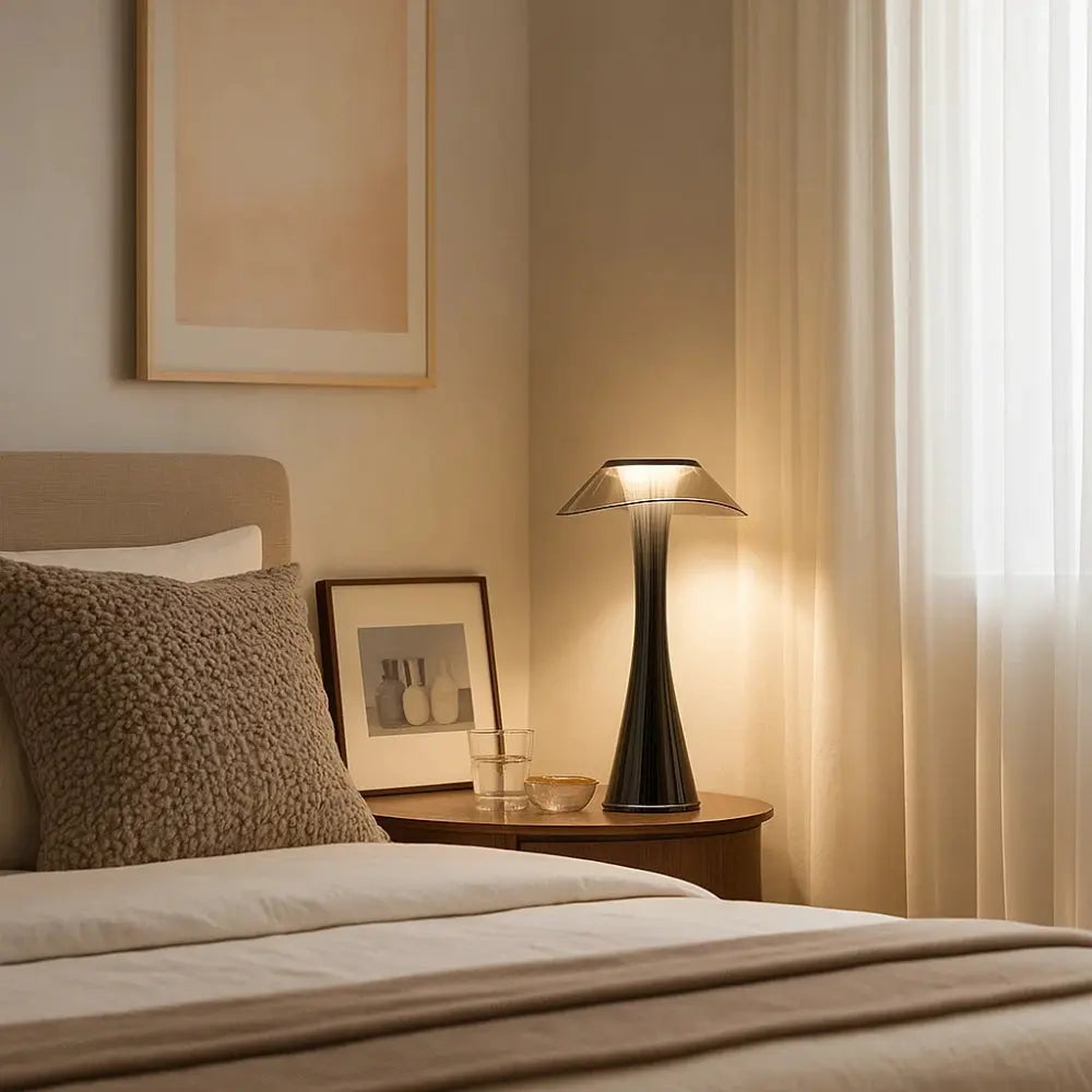 Auralise - Lampada da tavolo a LED con cristalli e luce wireless