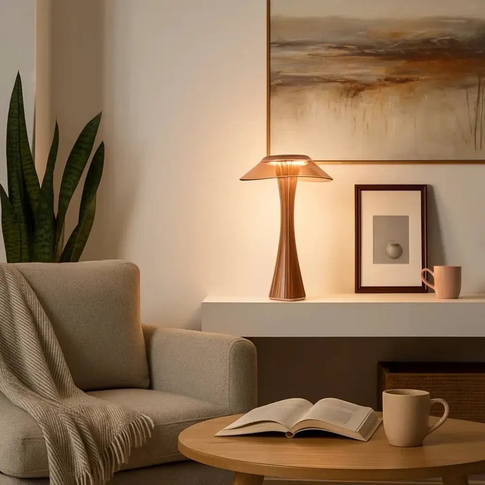 Auralise - Lampada da tavolo a LED con cristalli e luce wireless