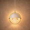 Lunvex – Lampada a sospensione con cupola pivotante dorata