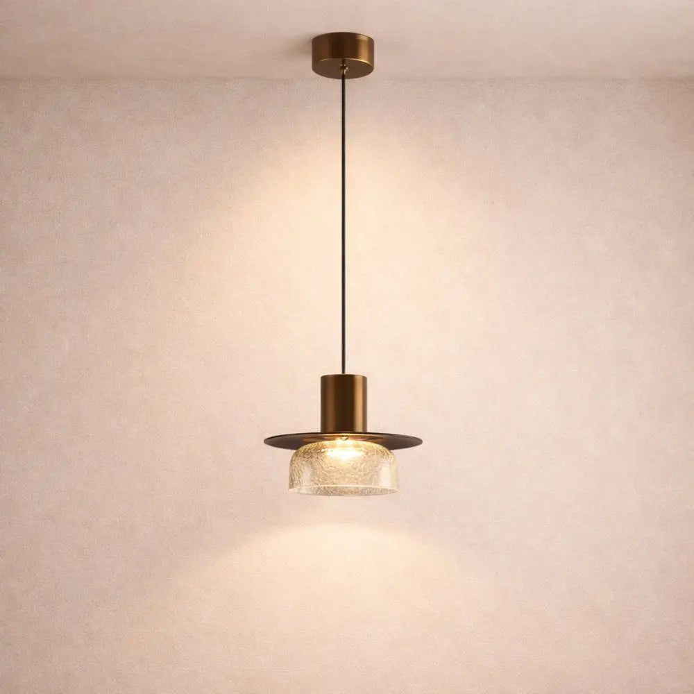 Fissora – Lampada a sospensione in vetro crepato