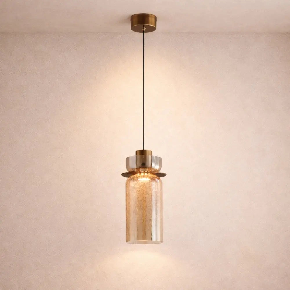 Fissora – Lampada a sospensione in vetro crepato