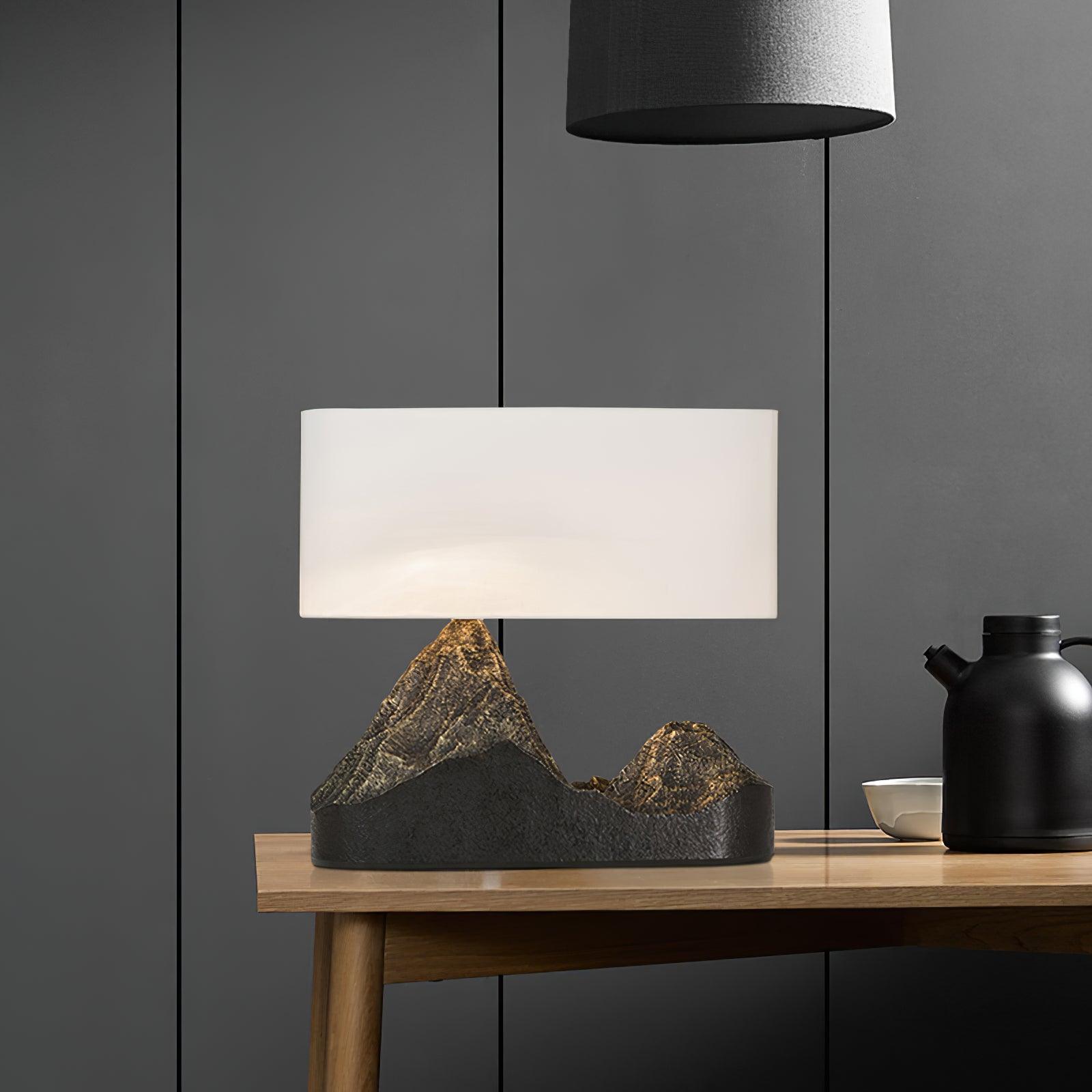 Varelle - Lampe de table paysage en résine