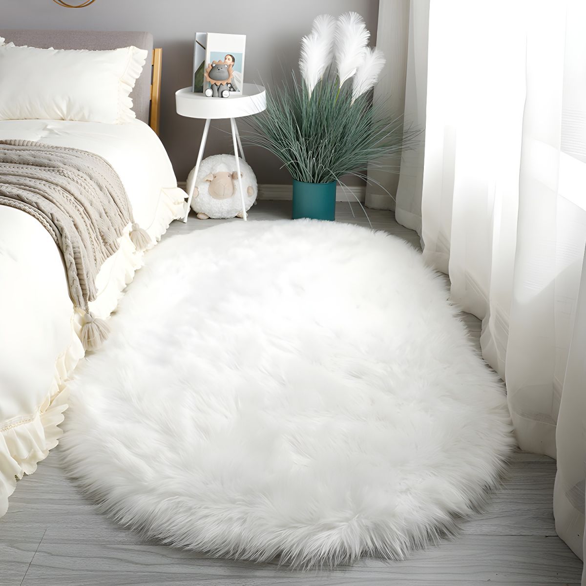 Elanmora - Oval Non Slip Area Rug