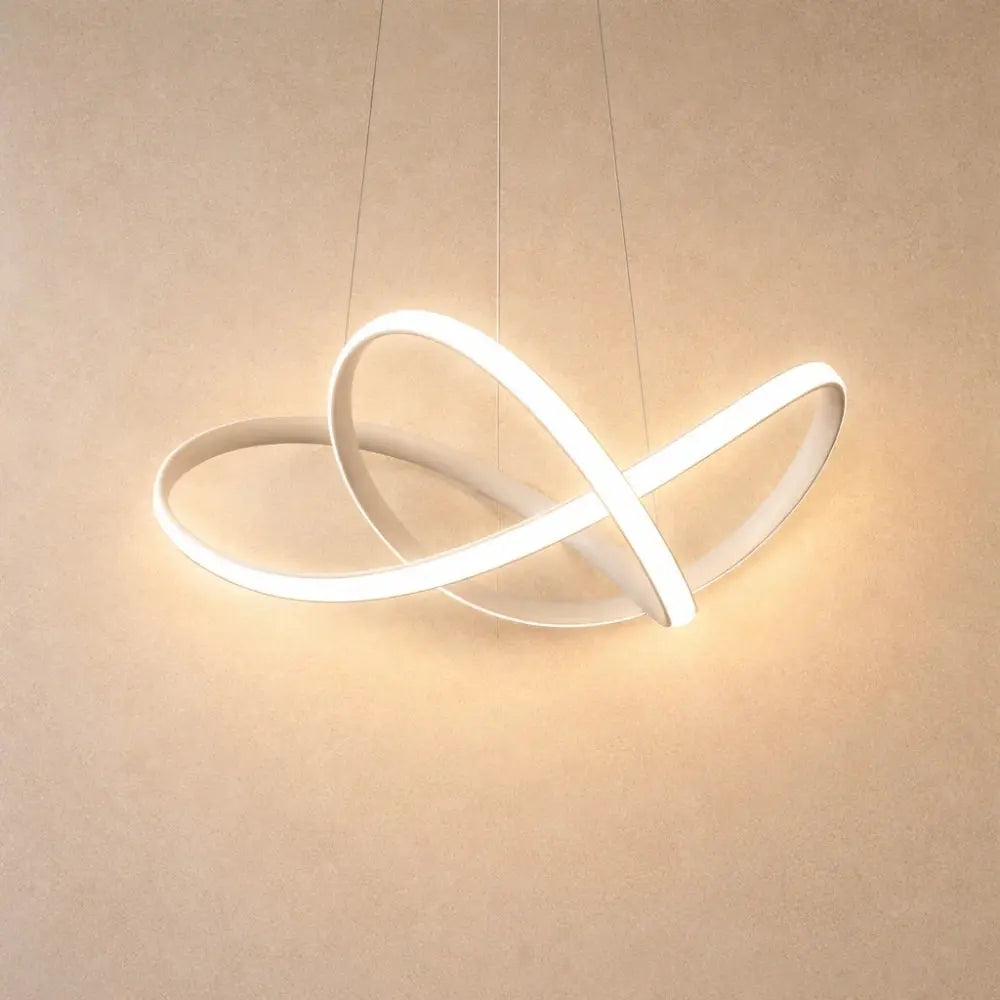 Elysera – Luminaire sculptural ruban pour salle à manger