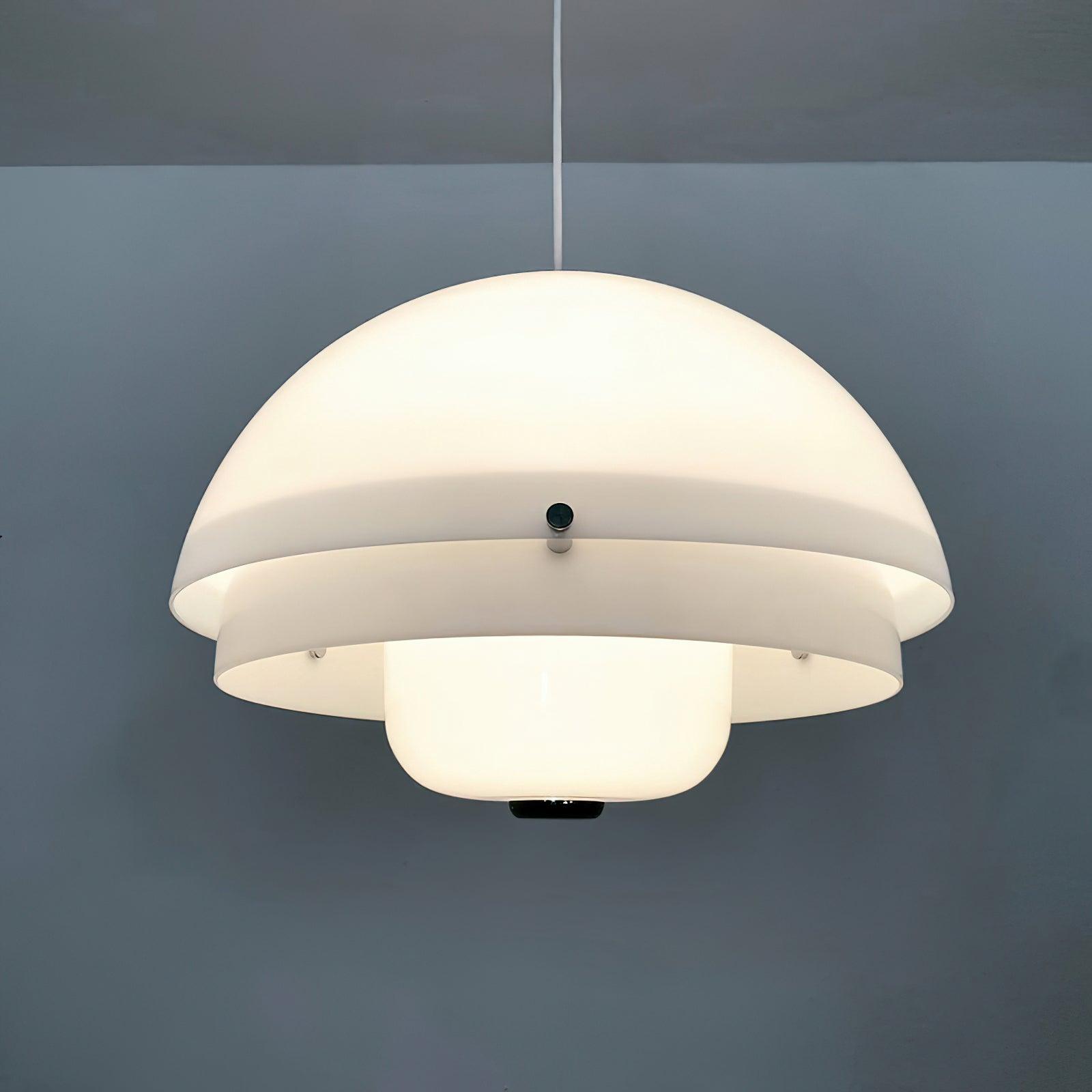 Cuthean – Lampada a sospensione in vetro bianco latte