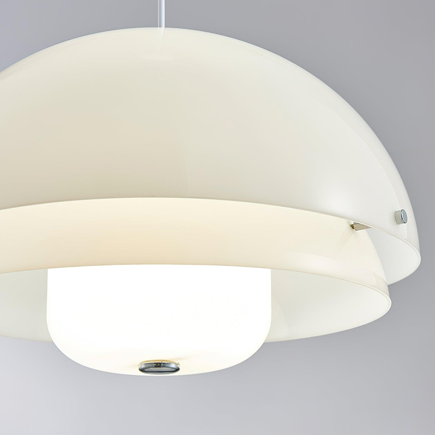 Cuthean – Lampada a sospensione in vetro bianco latte