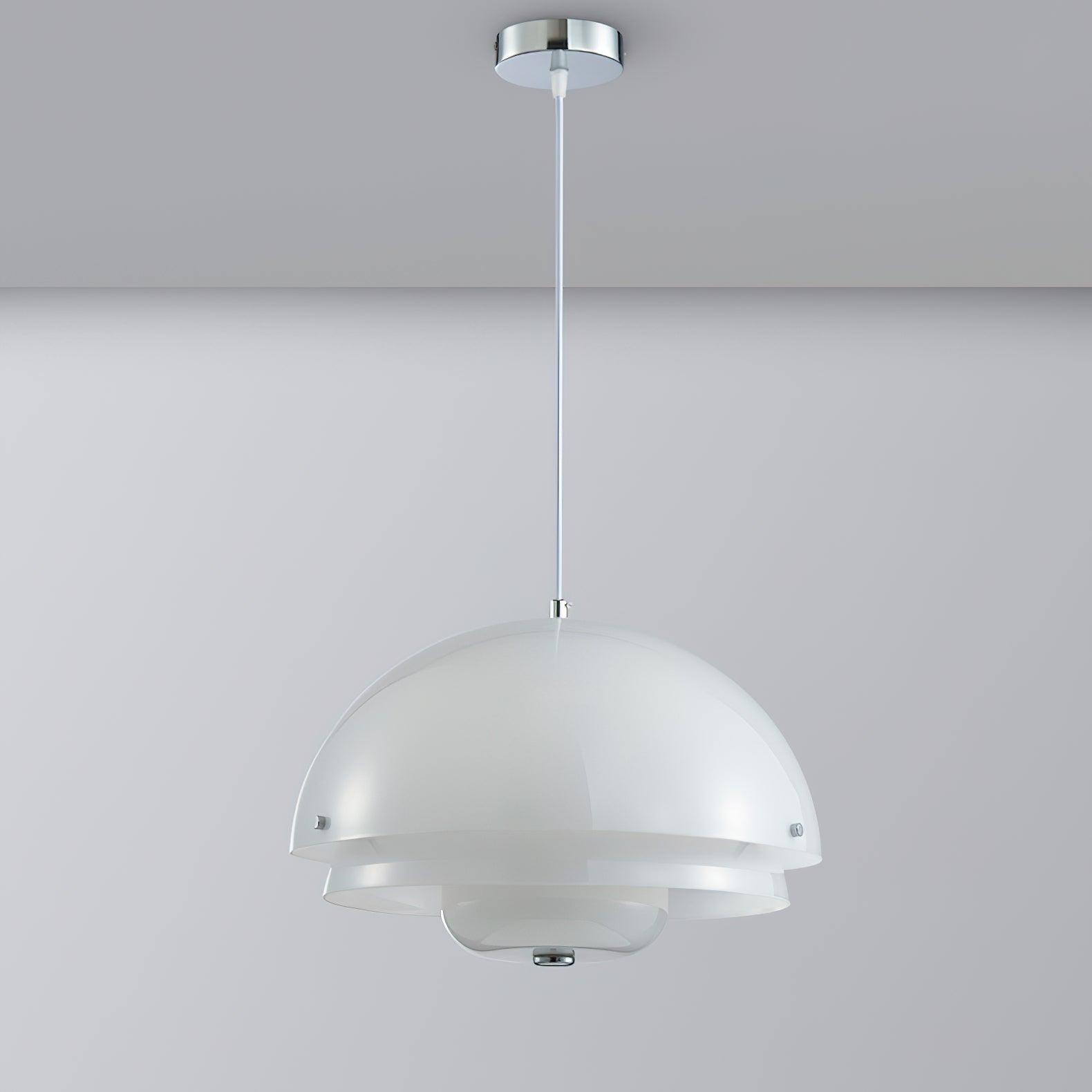 Cuthean – Lampada a sospensione in vetro bianco latte