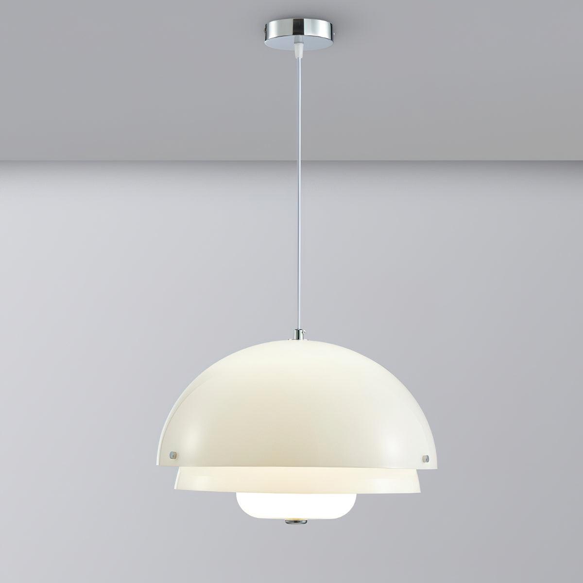 Cuthean – Lampada a sospensione in vetro bianco latte