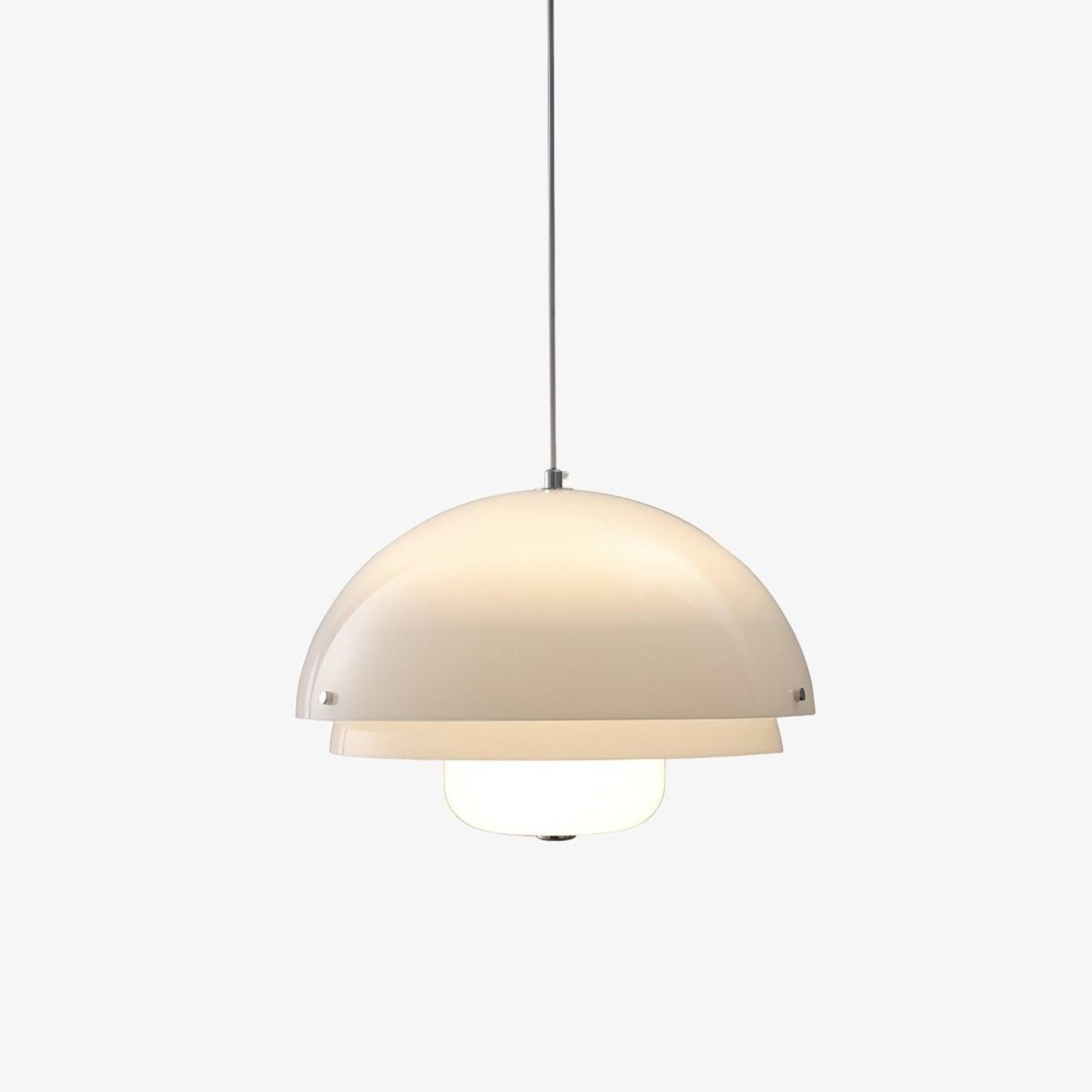Cuthean – Lampada a sospensione in vetro bianco latte
