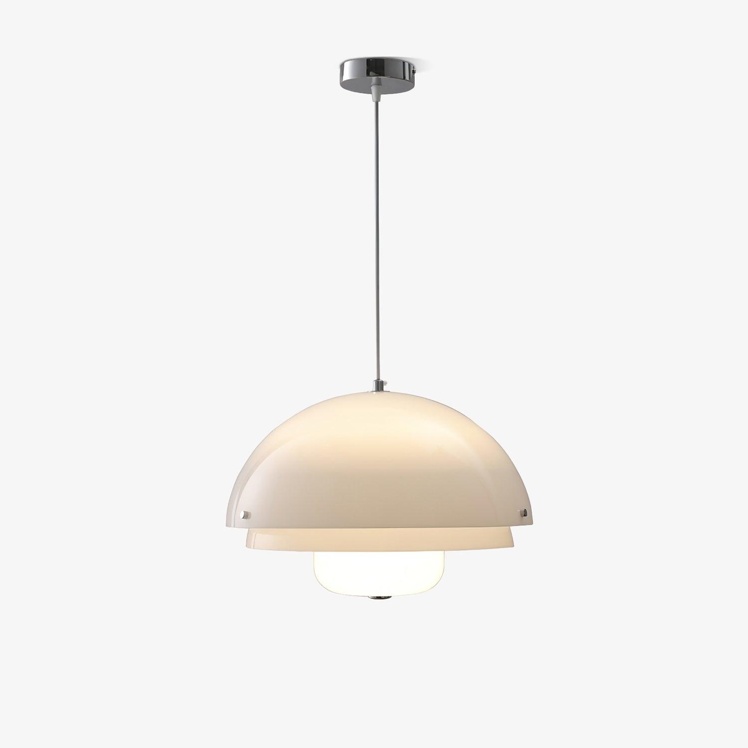 Cuthean – Lampada a sospensione in vetro bianco latte
