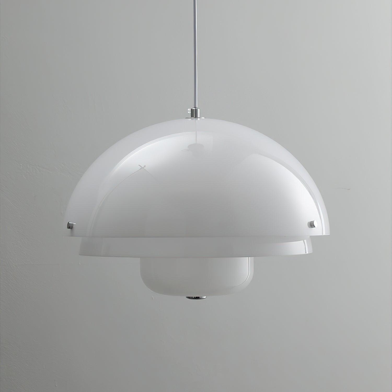 Cuthean – Lampada a sospensione in vetro bianco latte