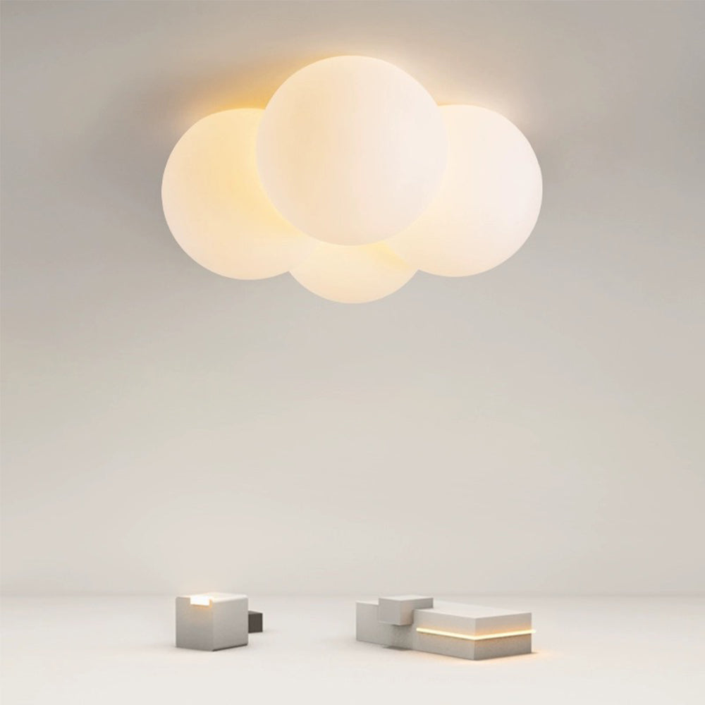 Dimban - Lampada da soffitto moderna a bolle bianche a forma di nuvola