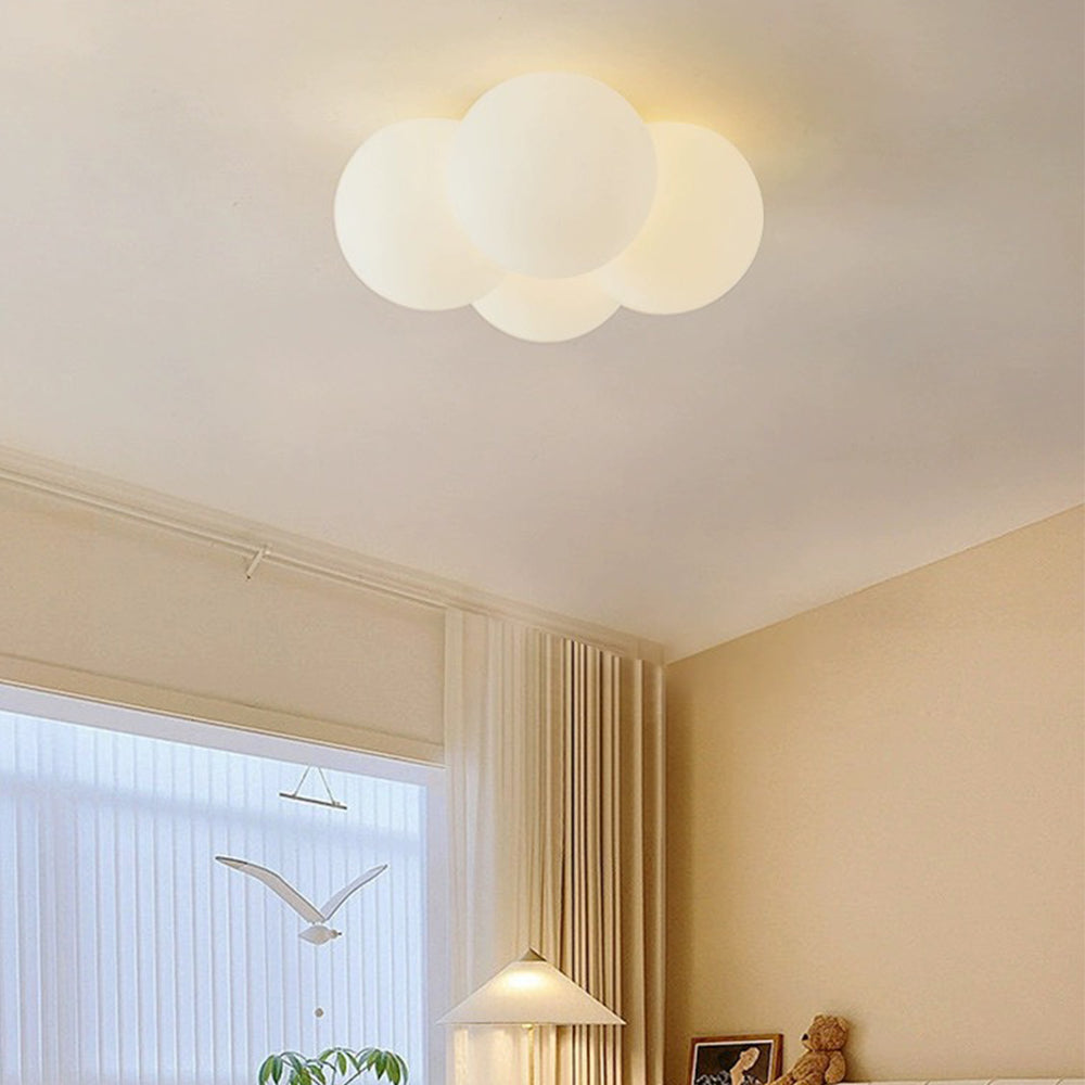 Dimban - Lampada da soffitto moderna a bolle bianche a forma di nuvola