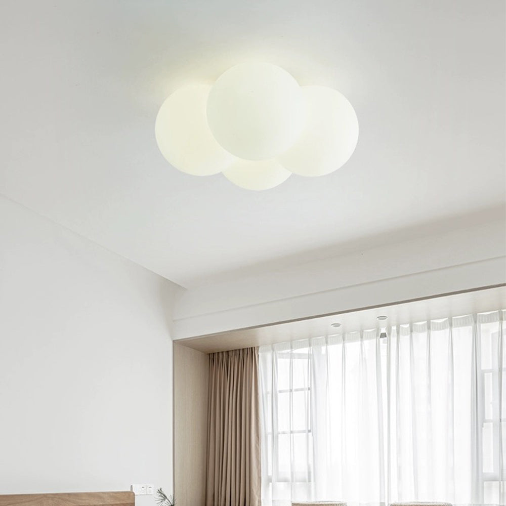 Dimban - Lampada da soffitto moderna a bolle bianche a forma di nuvola