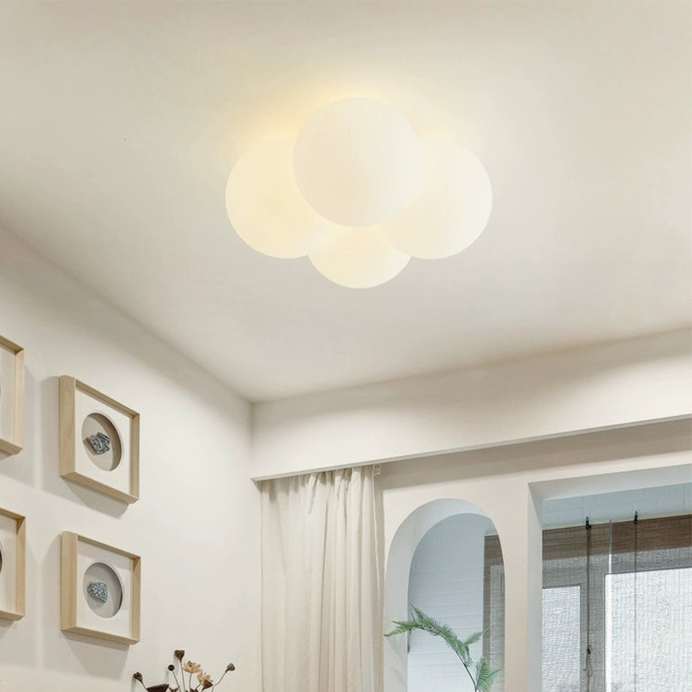 Dimban - Lampada da soffitto moderna a bolle bianche a forma di nuvola