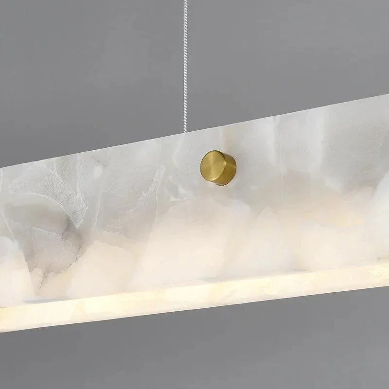 Celestia – Suspension en marbre et or avec hauteur réglable