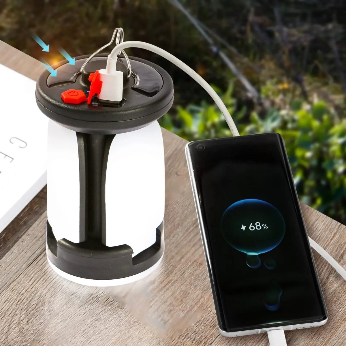 Solvix – Lanterne de camping solaire LED cylindrique moderne