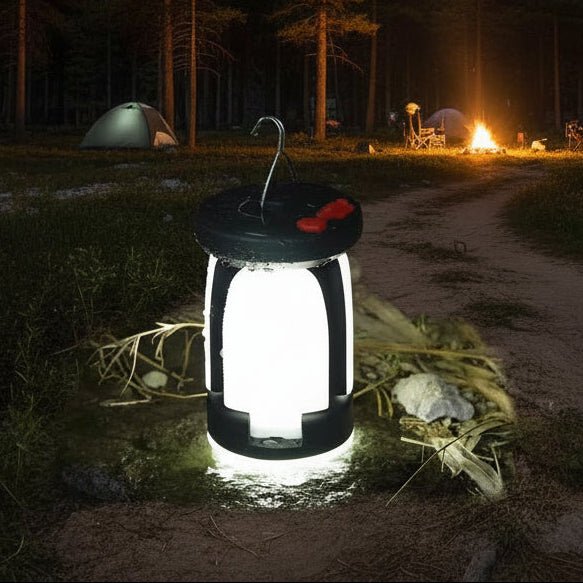 Solvix – Linterna de camping solar LED cilíndrica moderna
